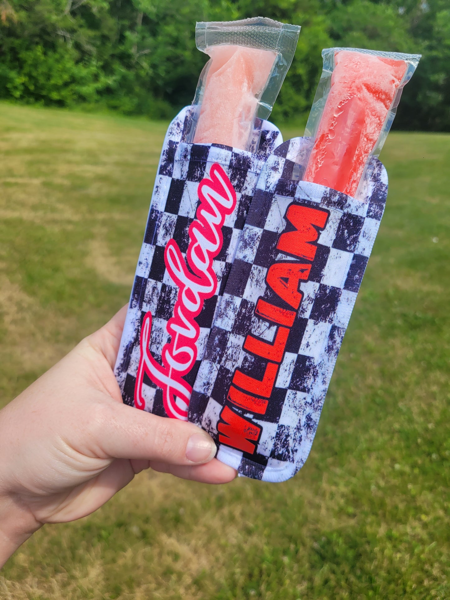 Checkered Popsicle Holders