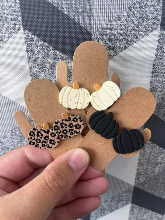 Pumpkin Earring Trio