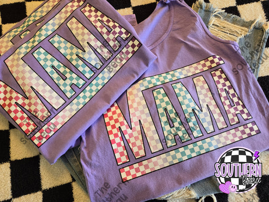 Checkered Mama Comfort Colors Tank